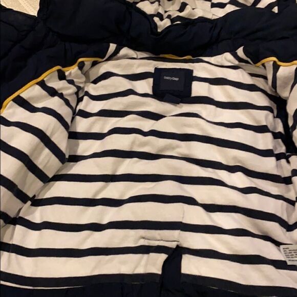 Baby Gap Boys Navy Blue Light Puffer Hooded Jacket - Picture 6 of 9